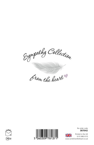 Sympathy Loss Of Husband - Greeting Card - rear