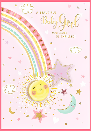 Birth Congratulations Girl - Greeting Card