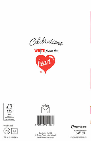 Birth Congratulations Girl - Greeting Card - rear