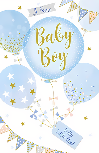 Birth Congratulations Boy - Greeting Card
