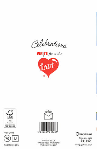 Birth Congratulations Boy - Greeting Card - rear