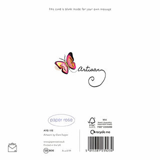 Open Birthday Female - Greeting Card - rear