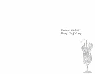 Age 21 Female - Greeting Card - inside