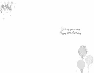 Age 90 Female - Greeting Card - inside