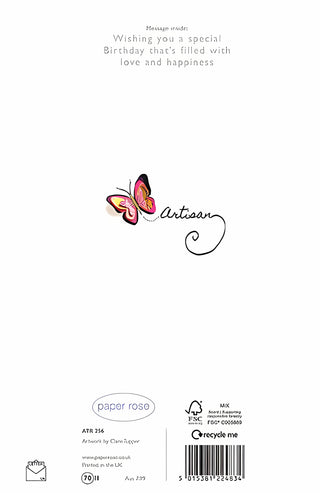 Granddaughter - Greeting Card - rear