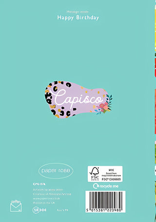 Open Birthday Female - Greeting Card - rear