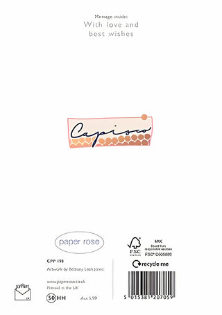 Confirmation - Greeting Card - rear