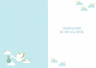 Birth Congratulations Boy - Greeting Card - inside