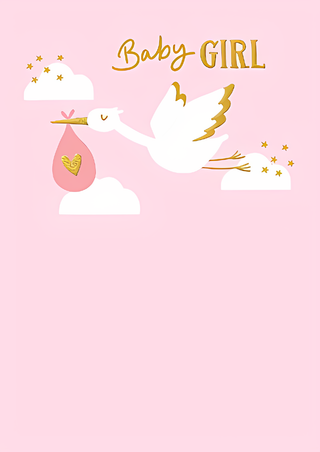 Birth Congratulations Girl - Greeting Card