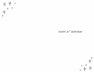 Age 21 Male - Greeting Card - inside