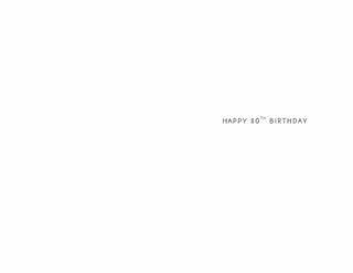 Age 80 Female - Greeting Card - inside