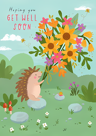 Get Well Female - Greeting Card