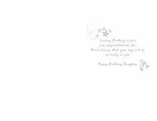 Daughter - Greeting Card - inside