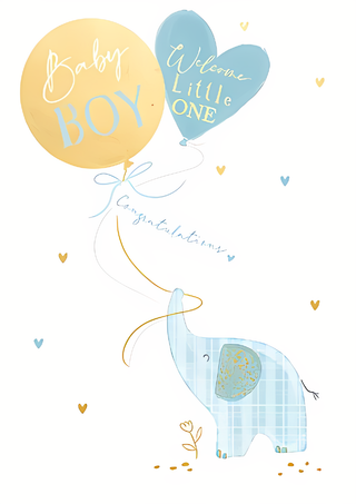 Birth Congratulations Boy - Greeting Card