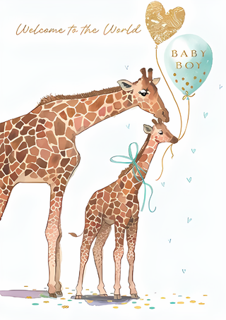 Birth Congratulations Boy - Greeting Card