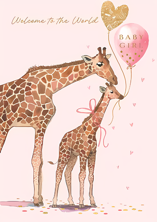 Birth Congratulations Girl - Greeting Card