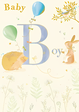 Birth Congratulations Boy - Greeting Card