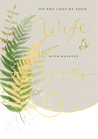 Sympathy Loss Of Wife - Greeting Card