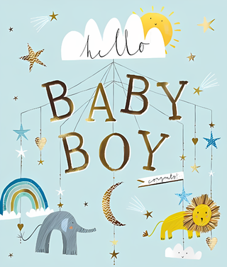Birth Congratulations Boy - Greeting Card