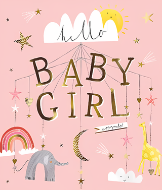 Birth Congratulations Girl - Greeting Card