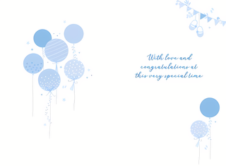 Birth Congratulations Boy - Greeting Card