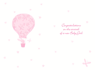 Birth Congratulations Girl - Greeting Card