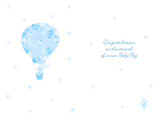 Birth Congratulations Boy - Greeting Card