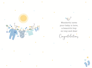 Birth Congratulations Boy - Greeting Card