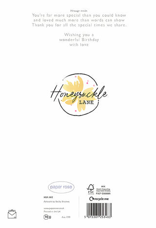 Daughter - Greeting Card - rear