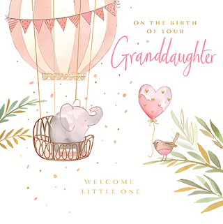 Birth Congratulations Granddaughter - Greeting Card