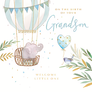 Birth Congratulations Grandson - Greeting Card