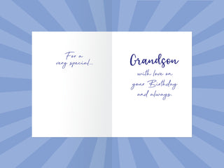 Grandson - Greeting Card - inside