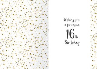 Age 16 Male - Greeting Card - inside