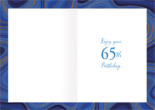 Age 65 Male - Greeting Card - inside