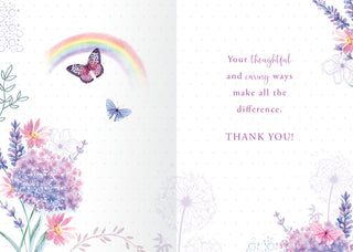 Thank You For Caring For Me - Greeting Card - inside