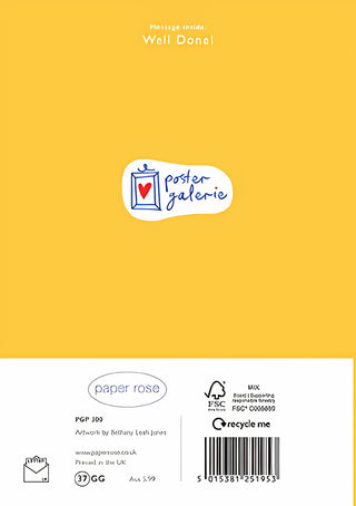Well Done - Greeting Card - rear