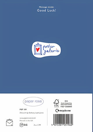 Good Luck - Greeting Card - rear
