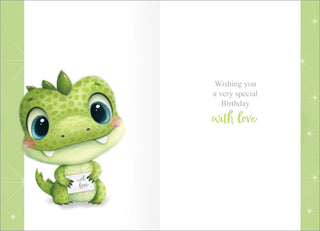 Age 4 Male - Greeting Card - inside