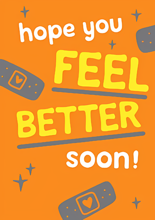 Get Well Open - Greeting Card
