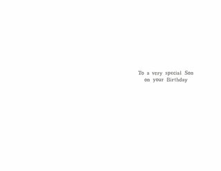 Son - Greeting Card - inside