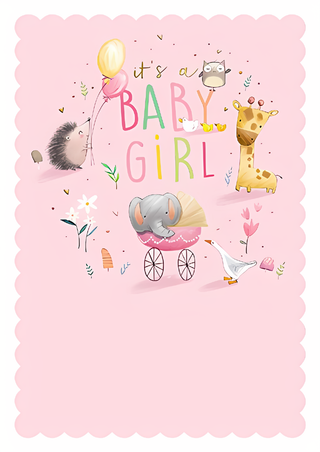 Birth Congratulations Girl - Greeting Card