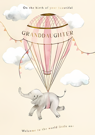 Birth Congratulations Granddaughter - Greeting Card