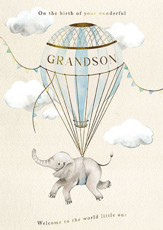 Birth Congratulations Grandson - Greeting Card