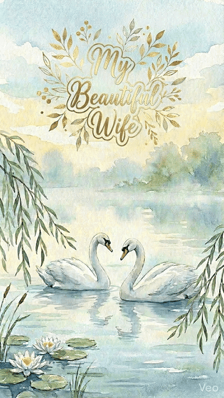 Beautiful Wife Swans - Ecard