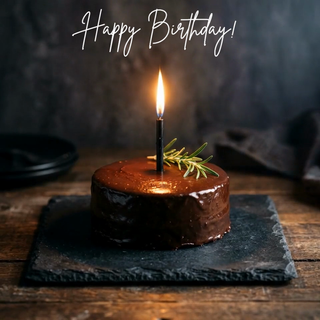 Birthday Dark Chocolate Cake - Ecard