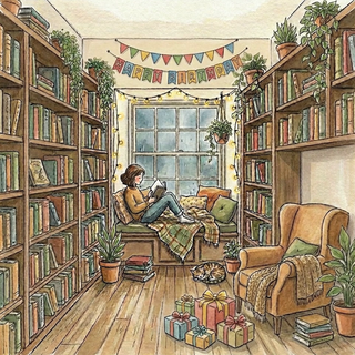 Book Nook Open Birthday Female - Ecard