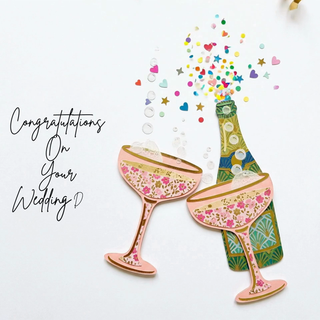 Bubbly Wedding Day Congratulations - Ecard