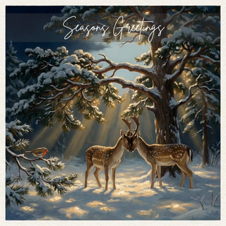 Christmas Deer in the Clearing - Ecard