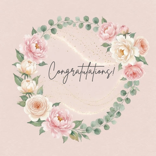 Congratulations Flowers and Stars