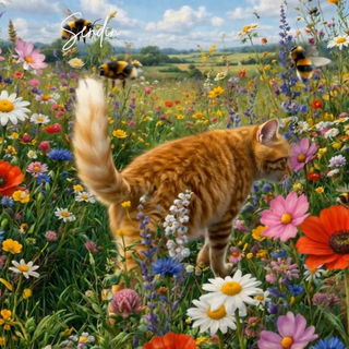 Country Cat Get Well - Ecard